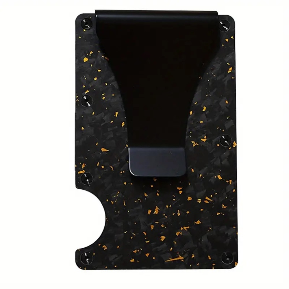 Forged Carbon Aluminum Alloy RFID Blocking Minimalist Wallet